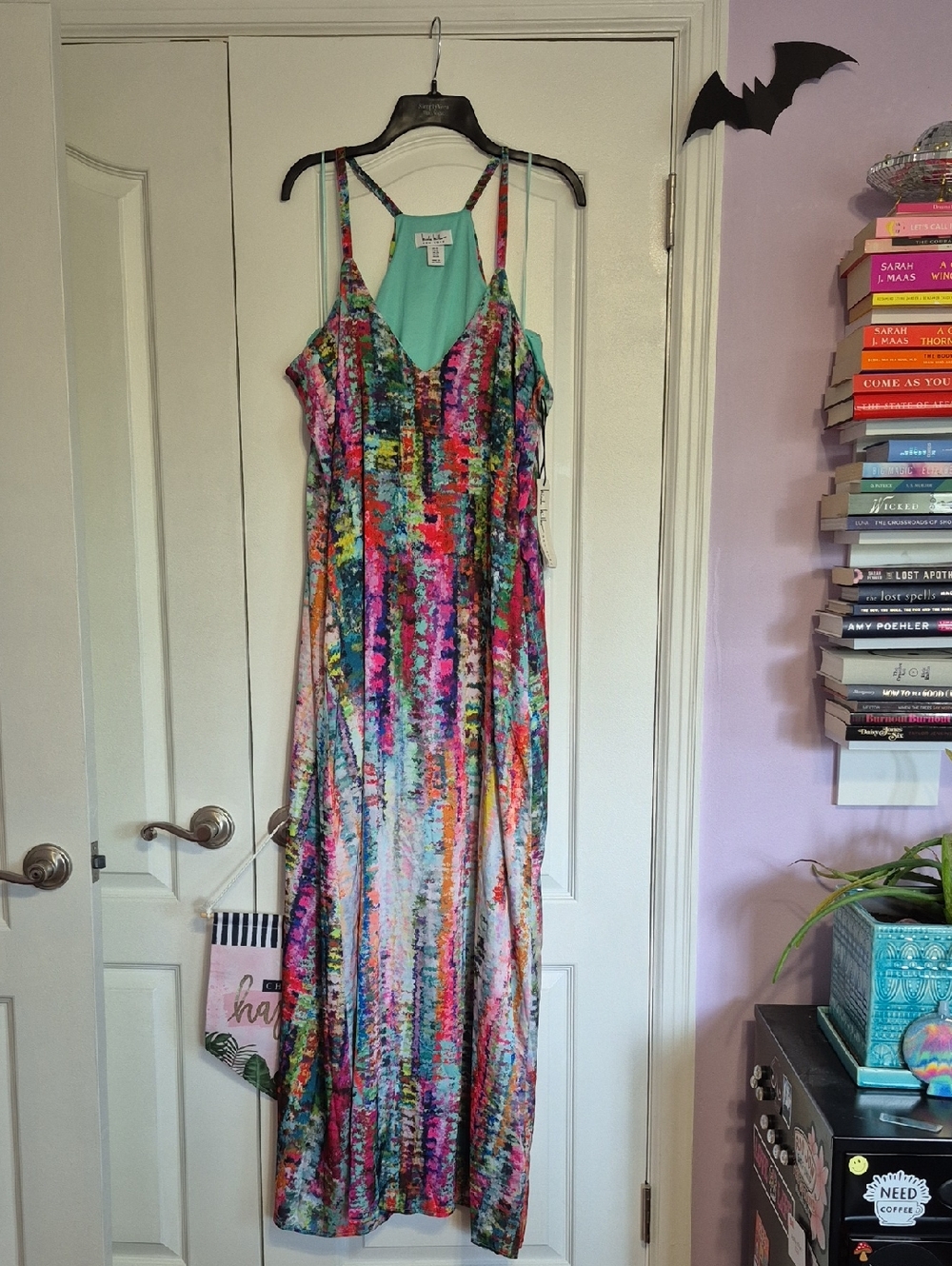 NICOLE MILLER Multicolor Abstract Maxi Dress - Turquoise Accent